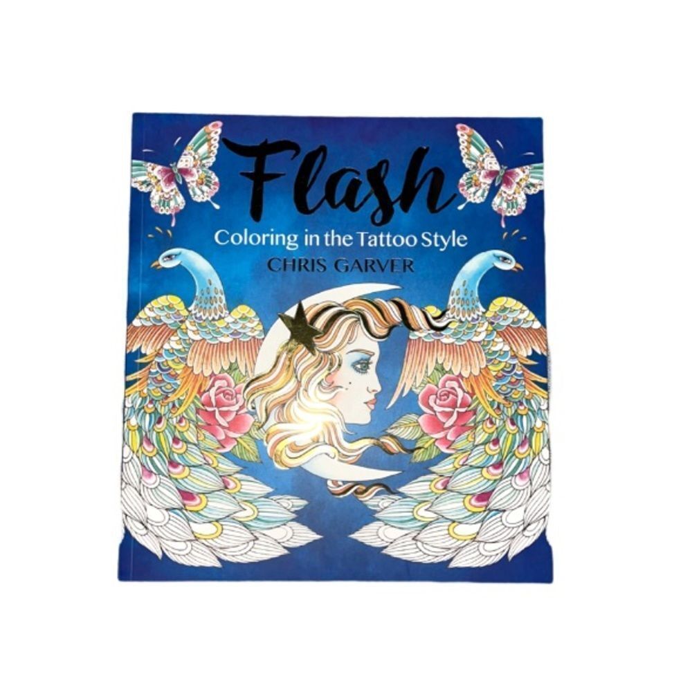 Flash Tattoo Style Adult Coloring Book
